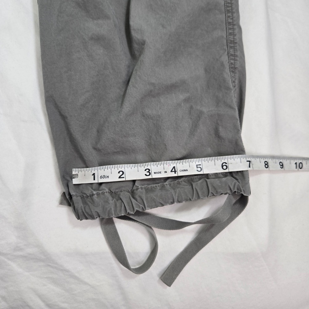 Vintage Calvin Klein Jeans 12 Parachute Cargo Pants Gray Drawstring Hem 90s Gorp - Picture 10 of 11